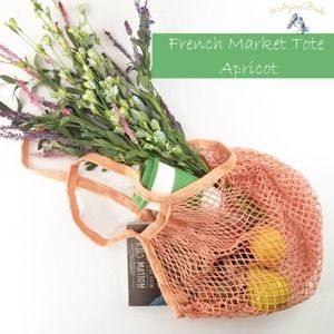 French Market Tote | Beach Carry All Gym Bag | Apricot